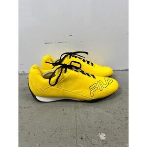 Fila Sneakers Mens US 12 Yellow Black Logo Lace Up Sportswear Athletic Shoes
